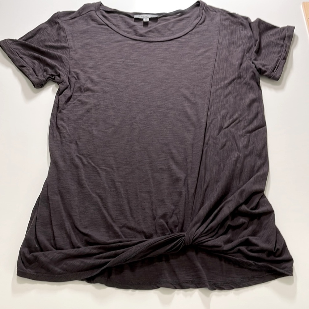 Cotton Twist Tie Hem T Shirt Size M